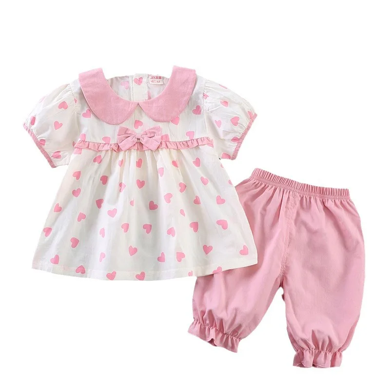 

New Summer Baby Clothes Suit Children Girls T-Shirt Shorts 2Pcs/Sets Toddler Clothing Infant Casual Cute Costume Kids Tracksuits