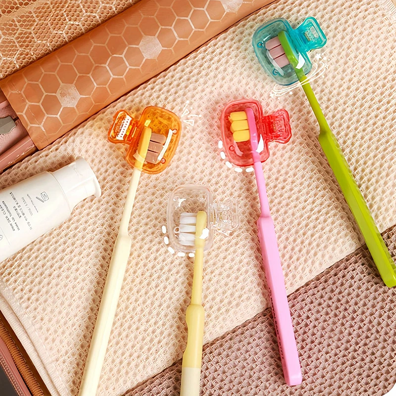 1PC Toothbrush Head Covers Travel Portable Toothbrush Protector Cap Brush Pod Case Protective Plastic Clip For Household Trav