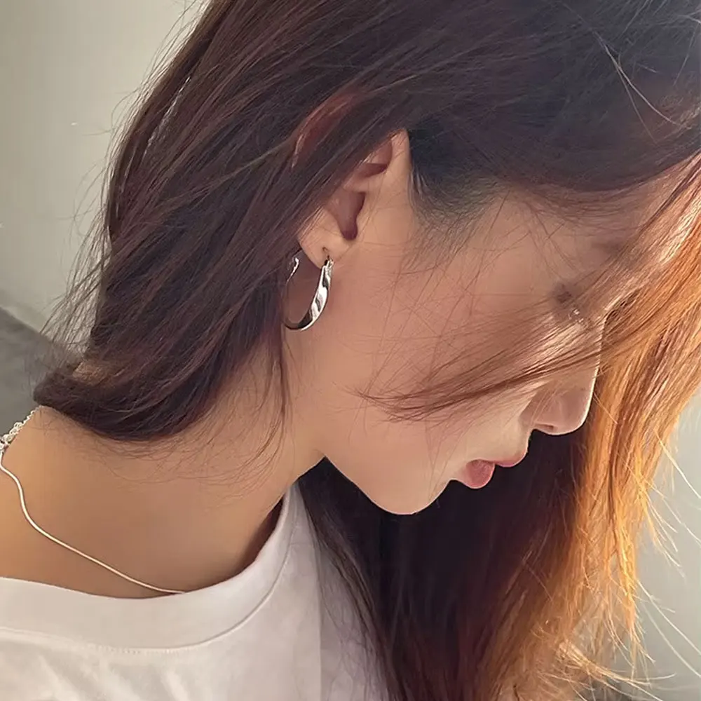 Statement Jewelry Ears Drops Vintage Pattern Ear Buckles for Women Stamp 925 Sterling Silver Green Emerald Hoop Earrings Women