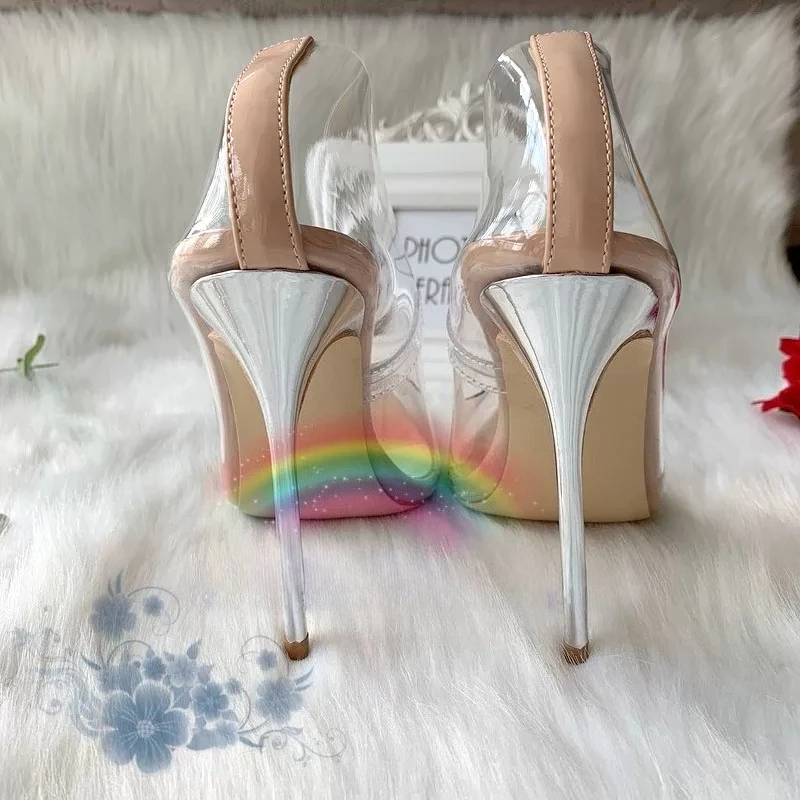 European and American Foreign Trade Fashion PVC Sexy Pointed Shallow Mouth Ultra-fine High-heeled Women's Single Shoes