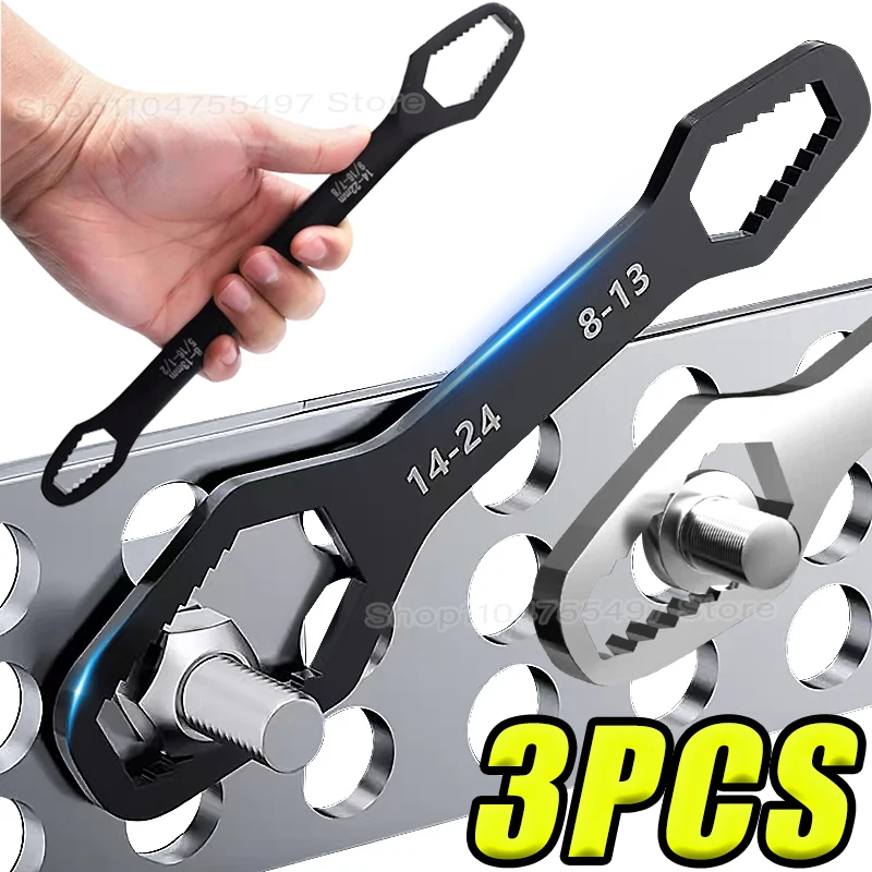 

8-24mm Universal Double-head Torx Spanner Hand Tools Torx Wrench Self-tightening Adjustable Glasses Wrenches Board for Factory