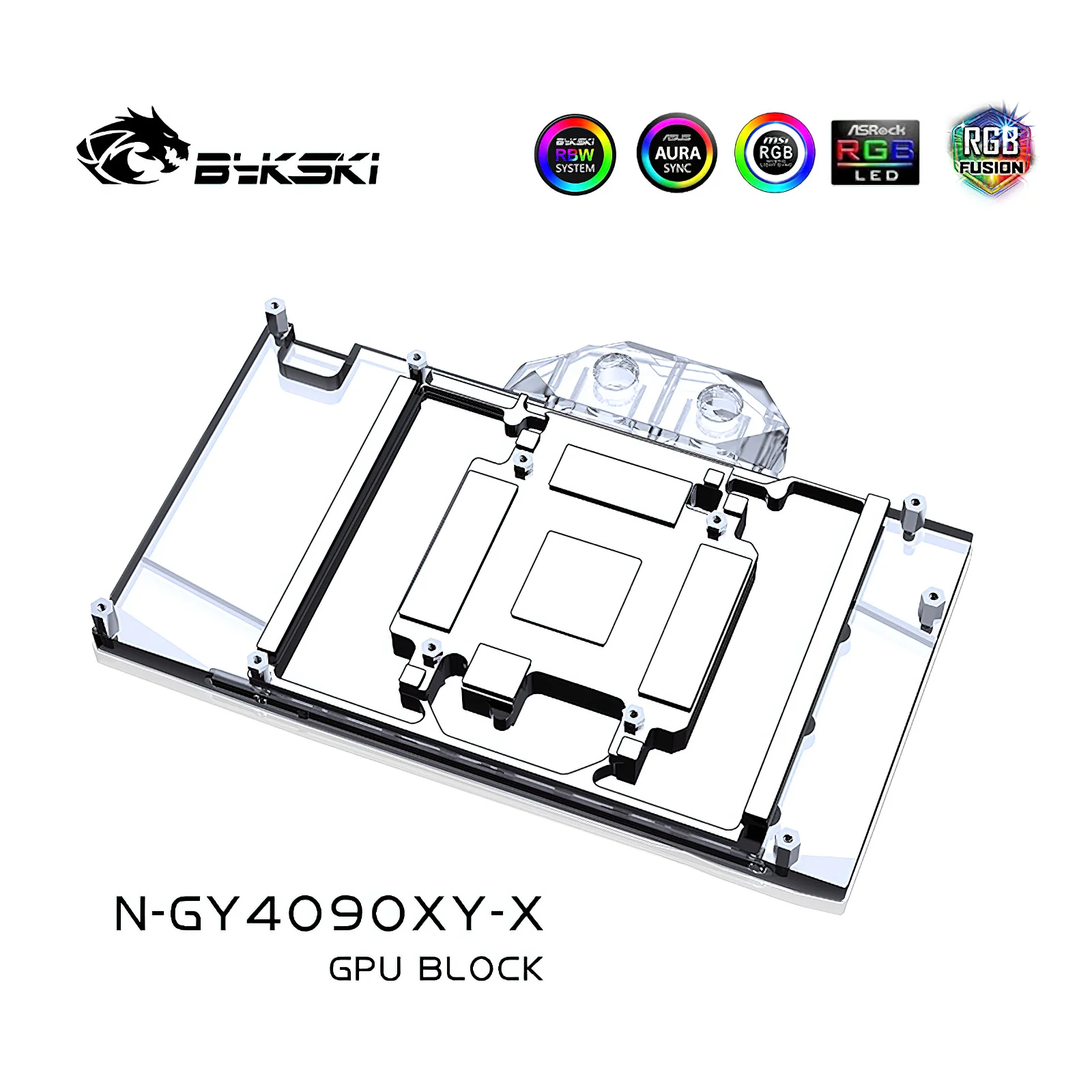 Imagem -02 - Bykski-cobertura Completa Rgb Gpu Bloco Cooler Refrigerador para Galax Rtx 4090 sg N-gy4090xy-x