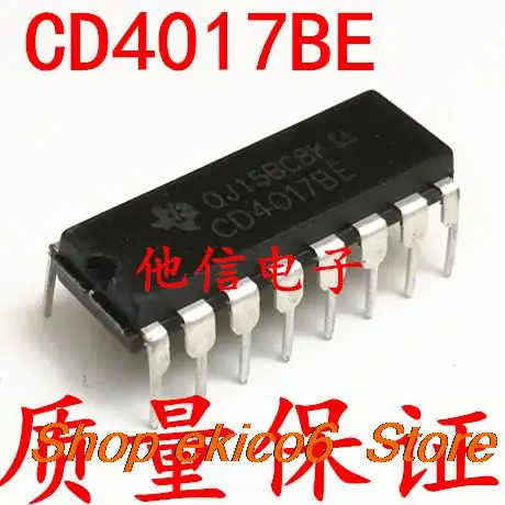 

20 шт., оригинальные компоненты CD4017 CD4017BE CMOS/ DIP-16