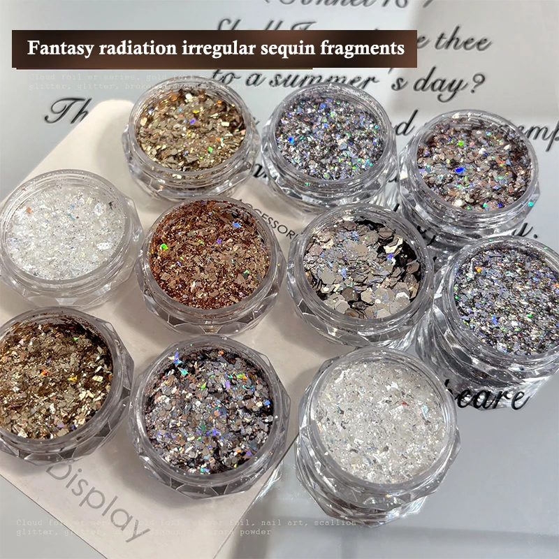 1 Box Mini Sprankelende Ster Nagel Glitter Sprankelende Pentagram Nageldecoratie Nagelsalon Ontwerp Accessoires DIY Nail Art Design