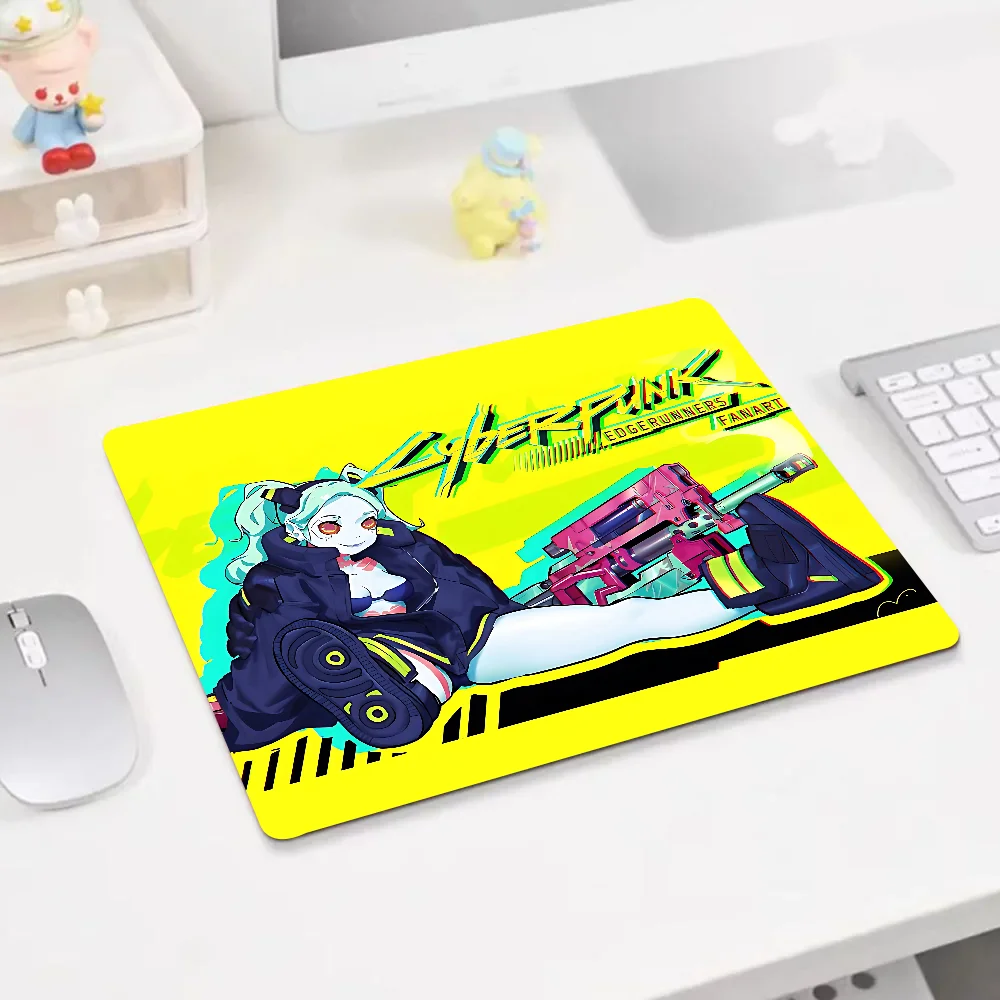 C-Cyberpunk E-Edgerunners Mousepad XS Small Mouse Pad For PC Gamer Desktop Decoration Office Mouse Mat Deskmat Rug