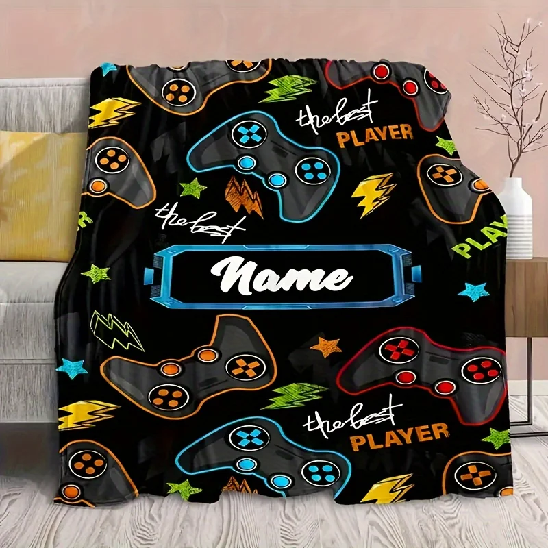 

The personalized gamepad printed flannel blanket is suitable for beds, sofas, and modern travel styles all year round