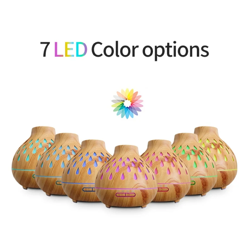 جودة مستقرة قطرة الماء جوفاء التدريجي المرطب فواحة عطور ملونة مصباح ليد الخشب الحبوب ناشر رائحة للمنزل مكتب