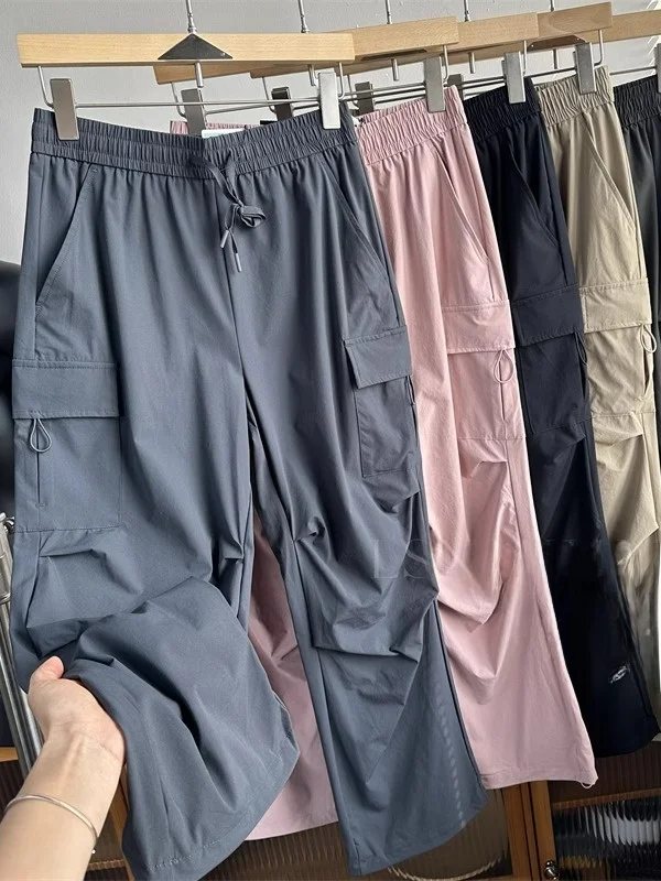 

Модные повседневные японские брюки-парашюты: быстросохнущие, дышащие, водоотталкивающие, спортивные, свободного кроя, длинные штаны