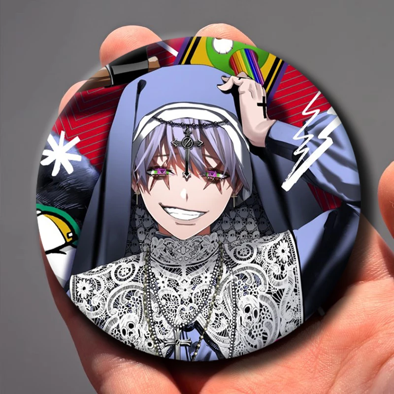 Anime Manga Phantom Busters Brooch Cartoon Character Mogari Button Pins Custom DIY Backpack Clothes Accessories Jewelry Badge