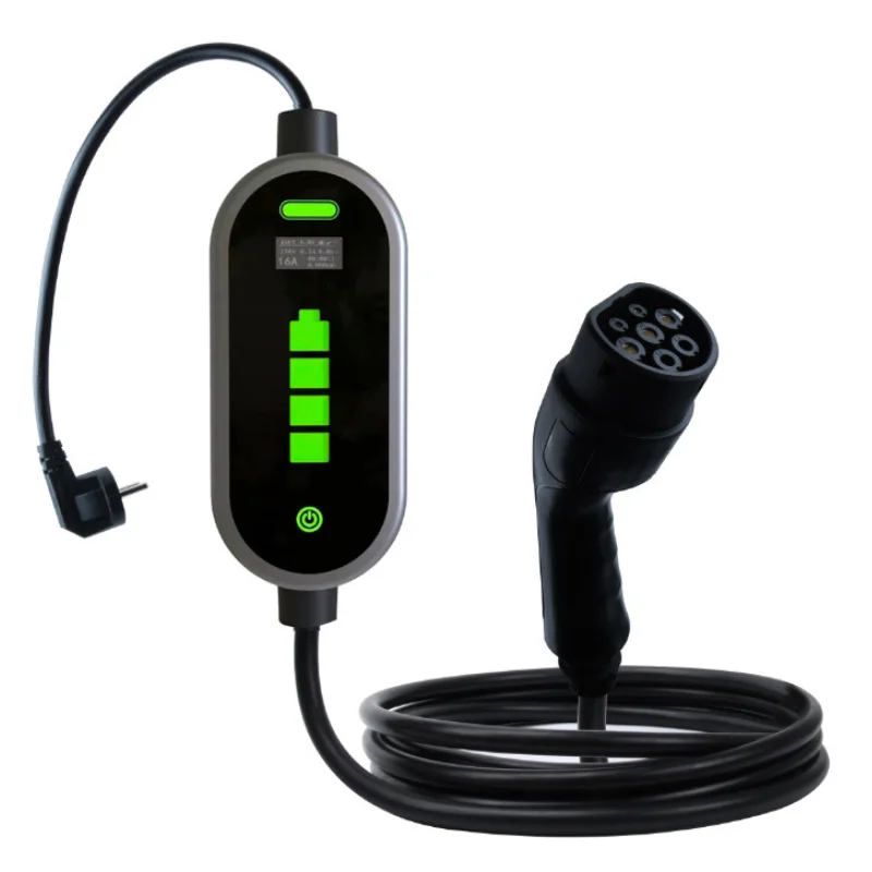 

Smart 3.5KW Portable EV Charger Type 2 With Adjustable 16A Power And LCD Display For Home Use Condition New