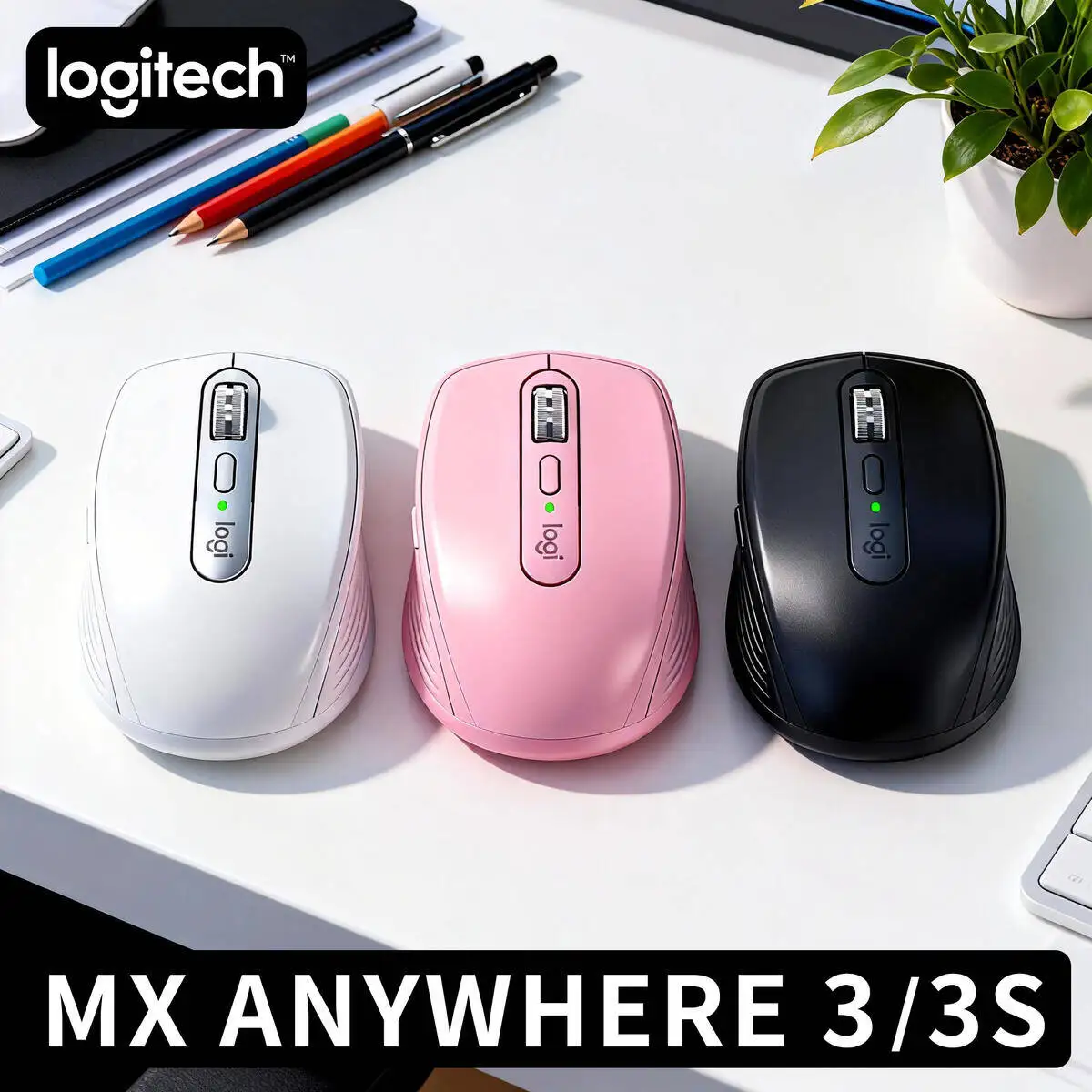 

Logitech MX Anywhere 3S Wireless Office Mouse Dual Mode Long Battery Life for Travel Business Office Home