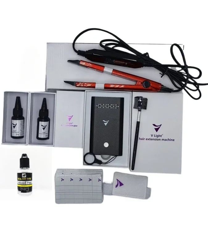 V light system the best selling tape hair extension tool in 2025 V light hair extensions machine fast hairs extensions kit set .