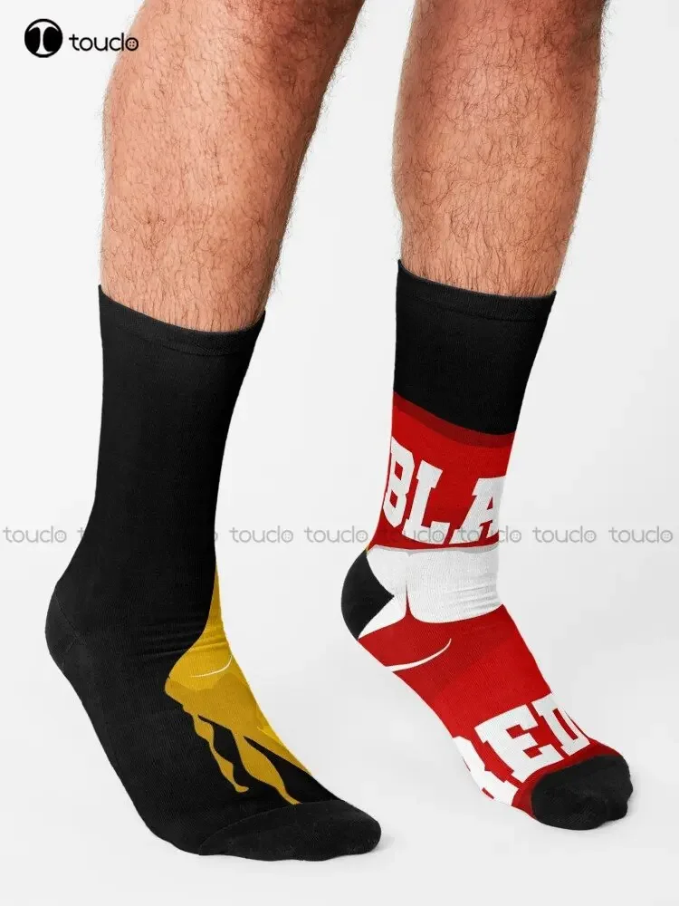 Black Freedom Lips Juneteenth Emancipation Day Socks Mens Black Socks 360° Digital Printing Custom Gift Streetwear Funny Sock