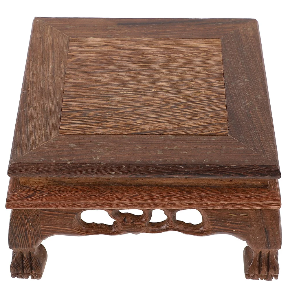 حامل عرض خشبي قاعدة يدوية رائعة على الطراز الصيني لمزهرية بونساي ديكور المنزل نبات قاعدة رضوخ خشبية