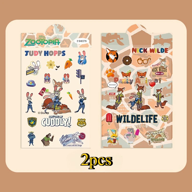 

2PCS Anime Judy Stickers Transparent PET Decals Skateboard Laptop Motorcycle Waterproof Sticker Kids Toys