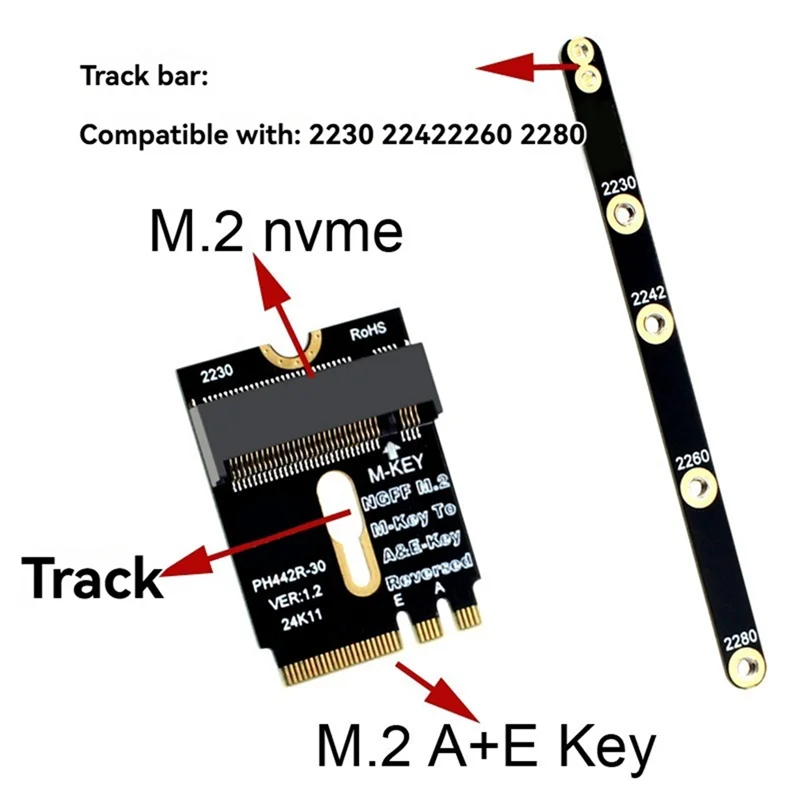 

AEE7-PCIE 4.0 M.2 NVME Adapter SSD PCIE Adapter Installation For 2230 2242 2260 2280 M2 NVME SSD Riser Card