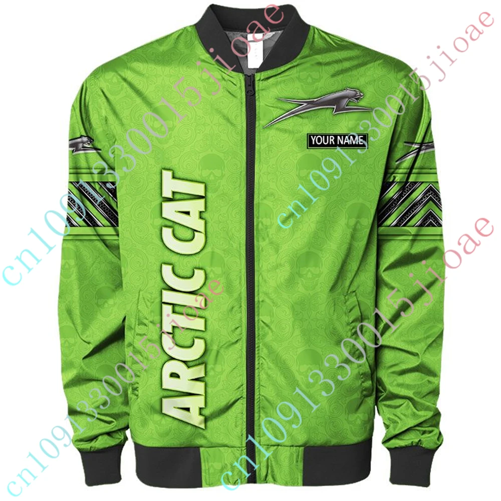 

Arctic Cat Bomber Jacket Harajuku Parkas Windbreaker Jackets For Men's Clothing Techwear Baseball Uniform Thick Coat Custom Logo