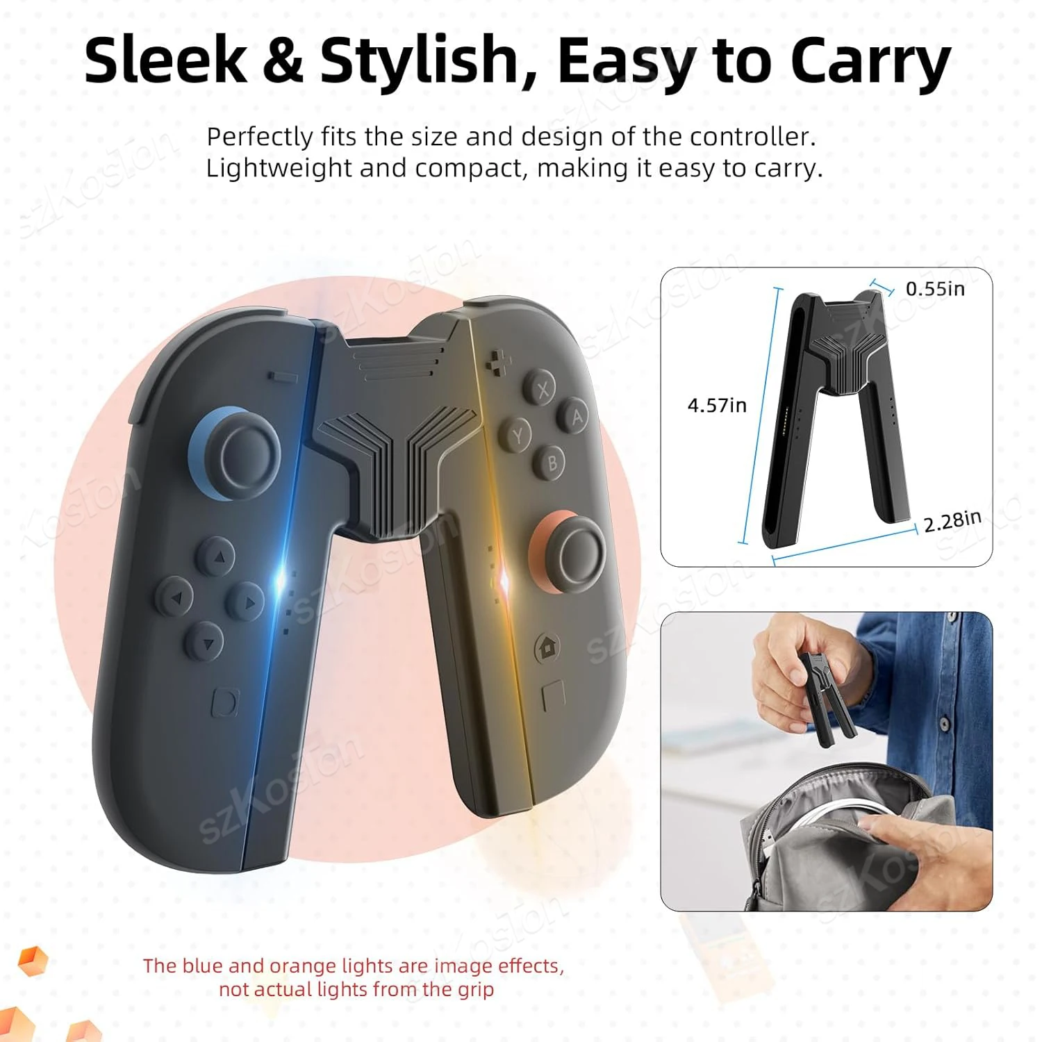 قبضة شحن لمقبض وحدة التحكم Switch 2 أثناء الشحن، حامل مريح على شكل حرف V لملحقات ألعاب Switch2