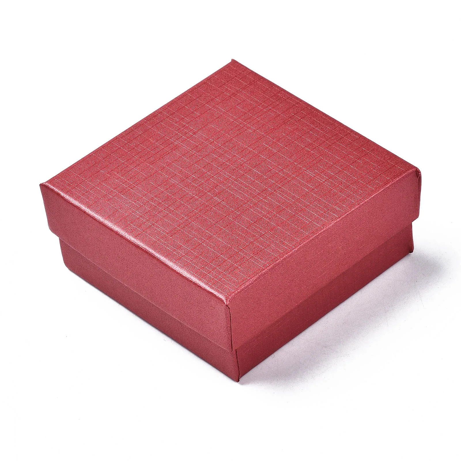 12pcs Square Cardboard Jewelry Box with Sponge 6 Colors Rings Earrings Necklace Storage DIY Creative Gift Box 7.4x7.4x3.2cm