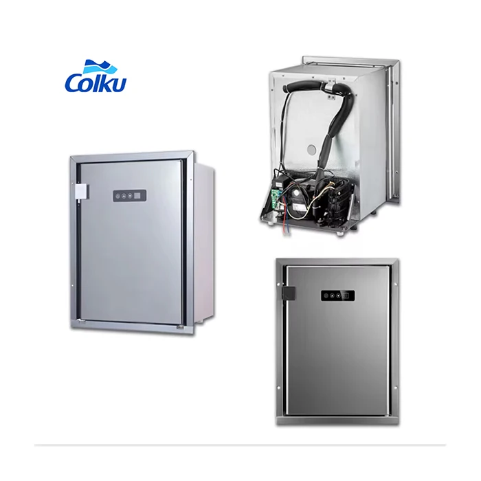 

Stainless Steel Travel Touring Car Refrigerator Marine Boat Yacht Caravan 12v 24v Fridge With Dual Zones for RV