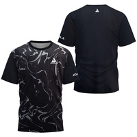 2025 new men's summer table tennis floral print men's badminton tennis brand quick drying short sleeved men's top sports T-shirt