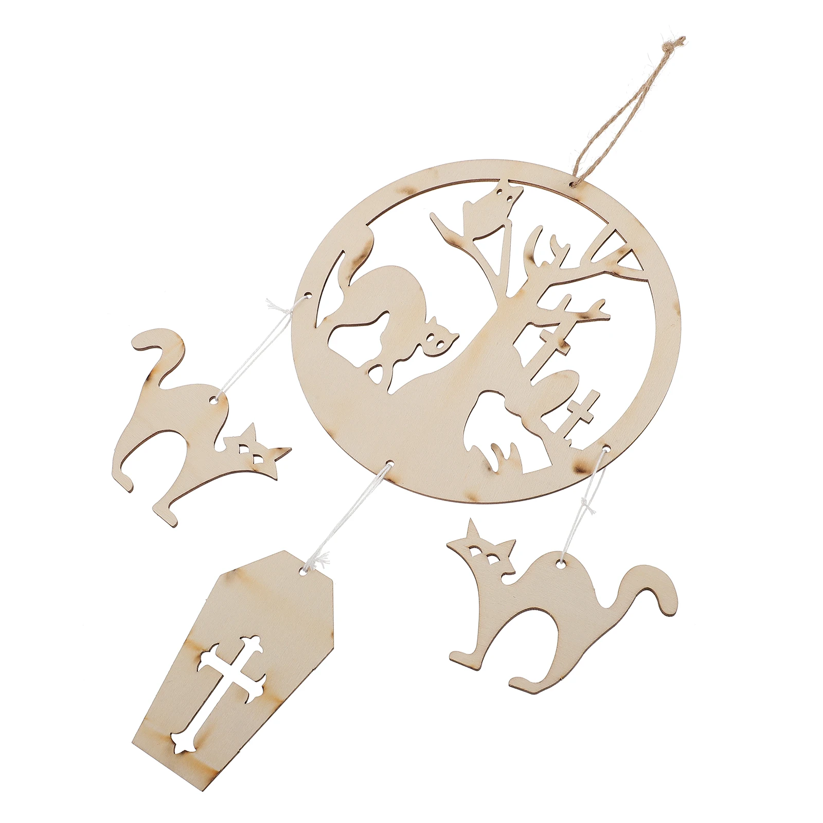 

Wooden Pendant Hanging Decoration Ornament Craft Ceiling for Party Halloween Coat Hanger