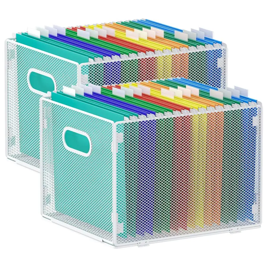 

Подвесной органайзер для файлов, сетчатая папка для файлов, ящик для хранения документов, органайзер для шкафа, размер Letter, белый
