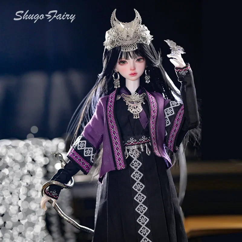 BJD Doll 1/4 Kaka Fullset Miao Ethnic Group Magnificent Cultural Fashion Handcrafts ShugaFairy Handmake Resin Figure