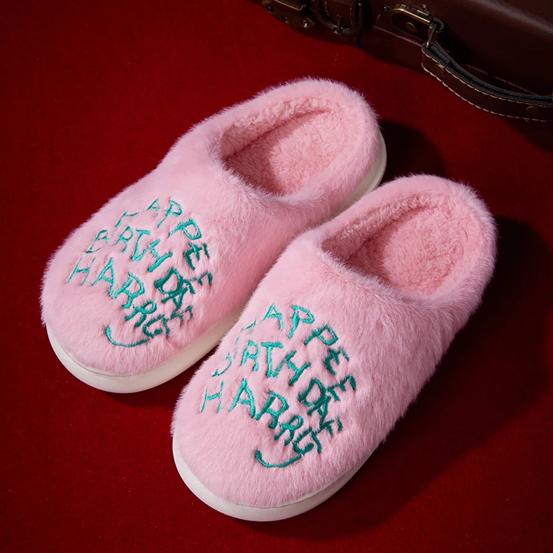 MINISO Harry Potter Collection Hagrid's Cake Women's Cotton Slippers Pink Baotou Home Shoes