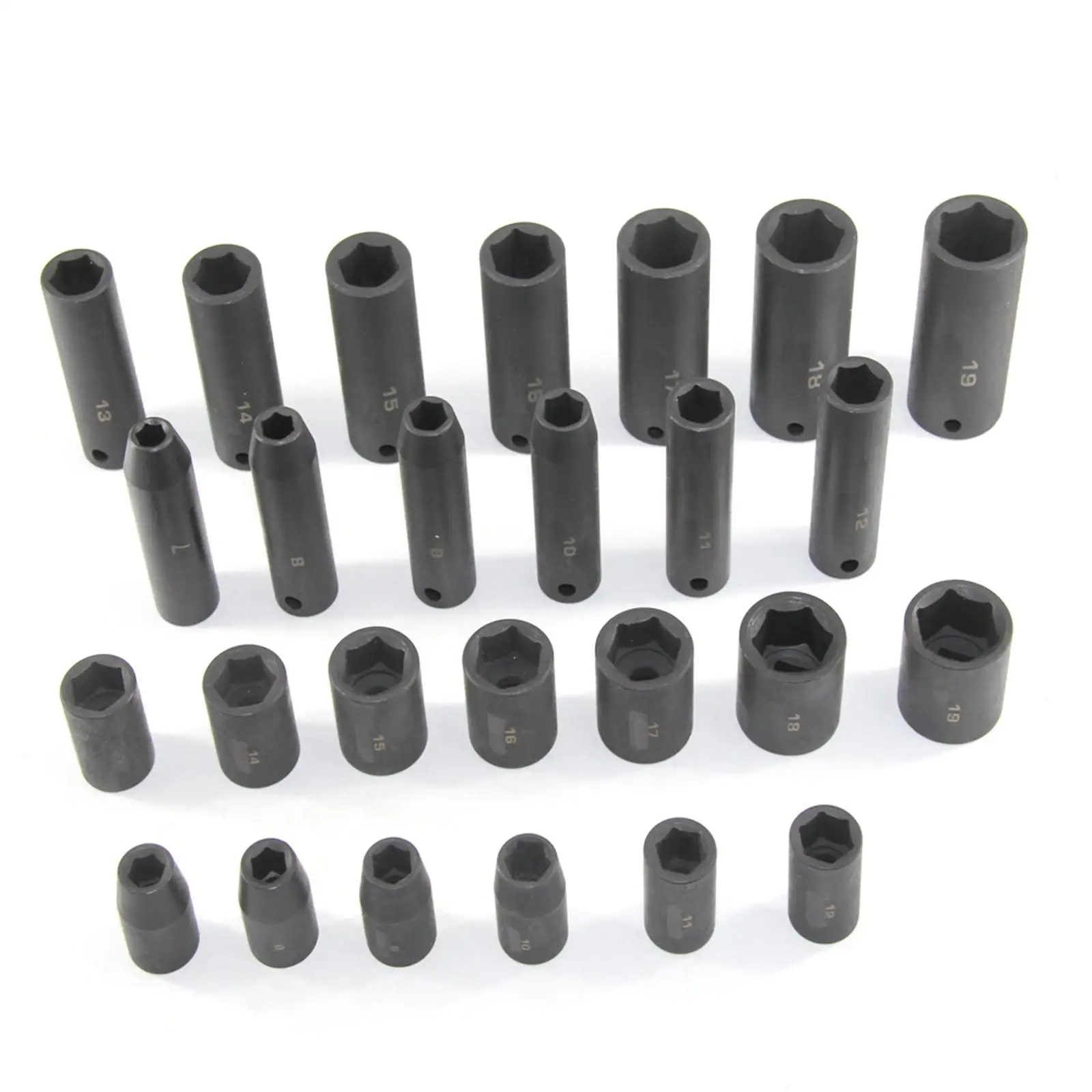 26Pcs 3/8inch Drive Impact Socket Set Metric Hand Tool Mechanics Engineers