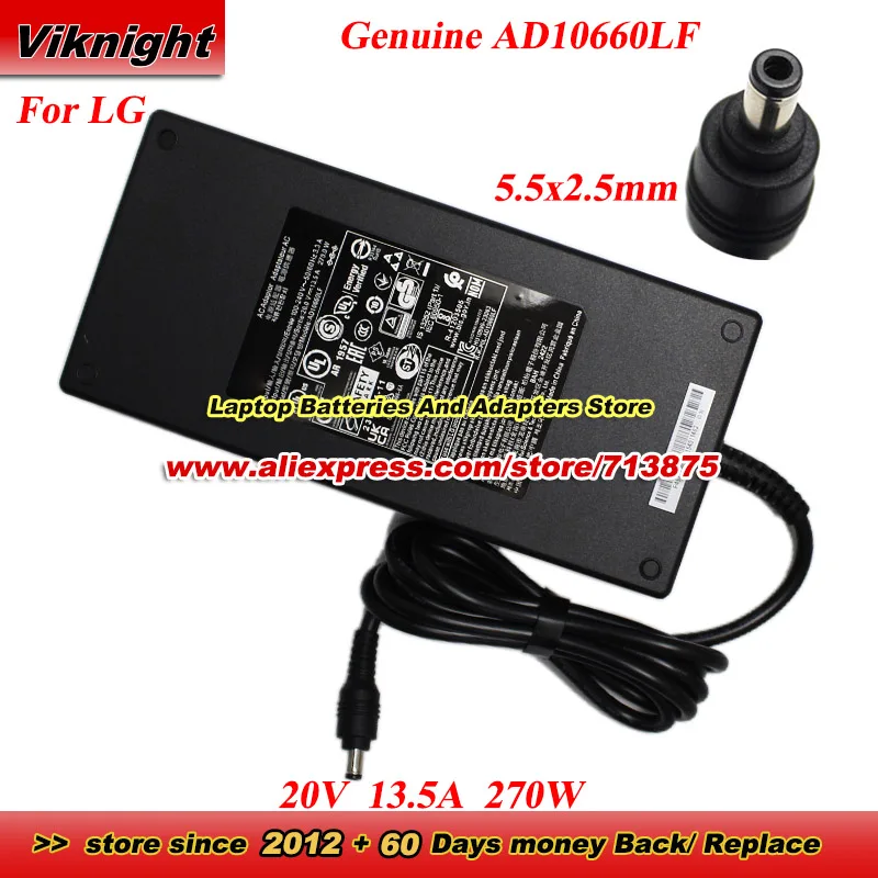 

Genuine AD10660LF AC Adapter 20V 13.5A 270W for LG 39GS96 45GS96 45GS96QB 45GS96QB-B 45GS95QE 32GX870A-B OLED LCD Monitor