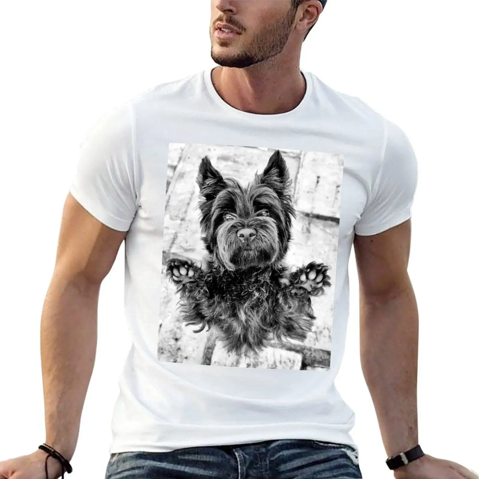 Dog cairn terrier love T-Shirt gifts for boyfriend new edition heavyweight t shirts for men