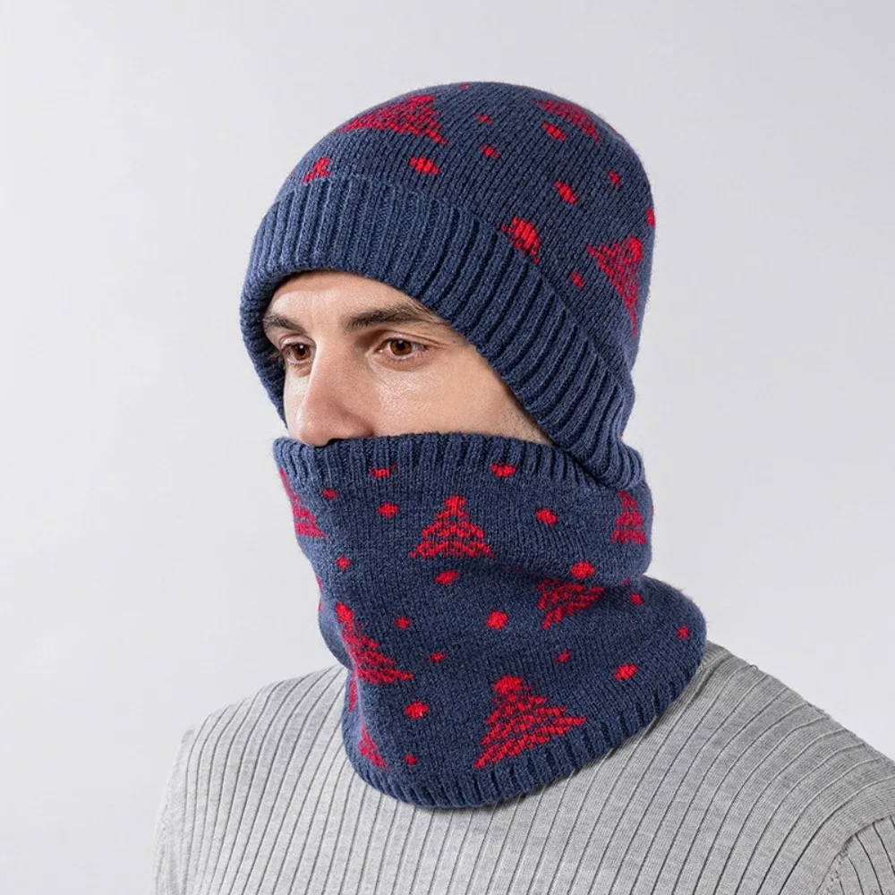 Fashion Christmas gift Neck Warmer Thickened Lining Soft Knitted Neck Scarves Men Skating Running Face Mask