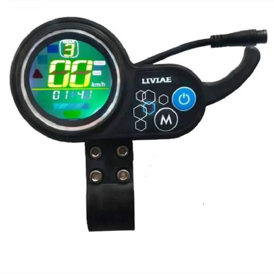 LIVIAE Throttle Accelerator Speed Adjustable Electric Scooter Meter 6 Pin Display for Electric Scooter Dashboard