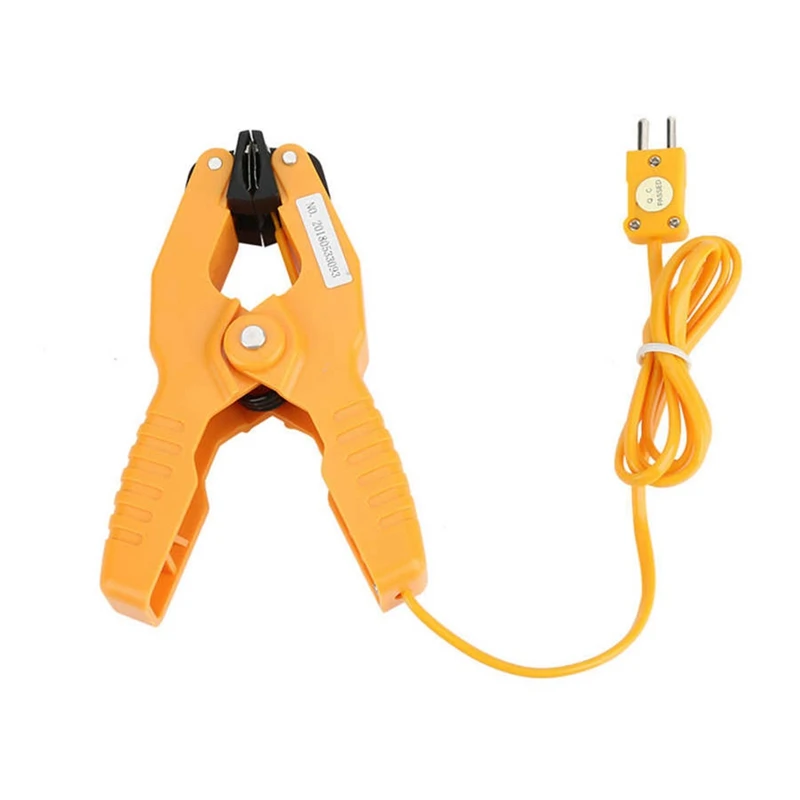 HT-05 K Type Thermocouple Sensor Temperature Lead Pipe Clamp 1-3/8Inch -40-200℃ HT-05 Easy To Use Yellow