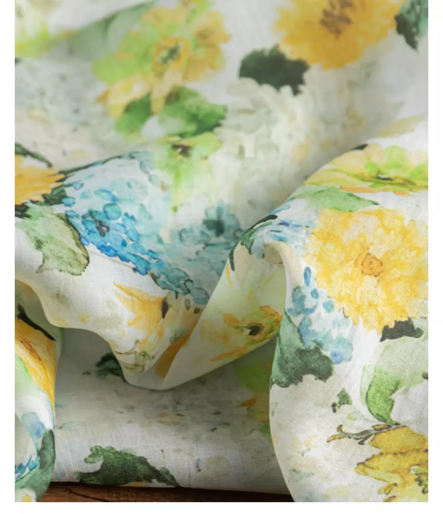 

1yard Unique Castle Garden print fabrics for clothing new ramie tela Shirt skirt cheongsam fabric