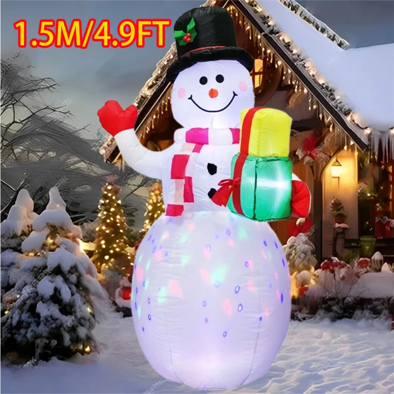 

Inflatable Toy Gift Snowman Christmas Inflatable Model Luminous Inflatable Model Christmas Atmosphere Decoration Model