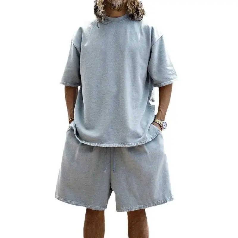 بدلة رجالية غير رسمية مقاس كبير فضفاضة تناسب أوروبا وأمريكا 2024 مجموعة Faion لموسم الخريف بدون علامة تجارية مسجلة