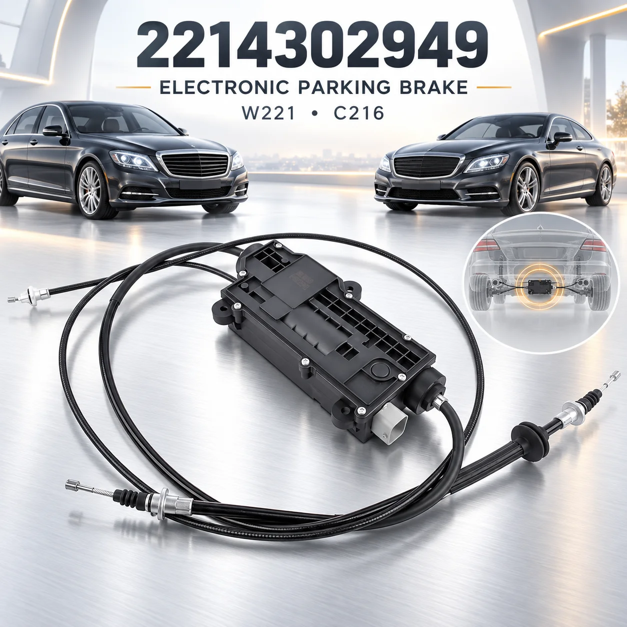 Image of AP02 Handbrems-/Feststellbremsen-Steuergerät für Mercedes-Benz S-Klasse W221 / Coupé C216 (2005–2013) A2214301249