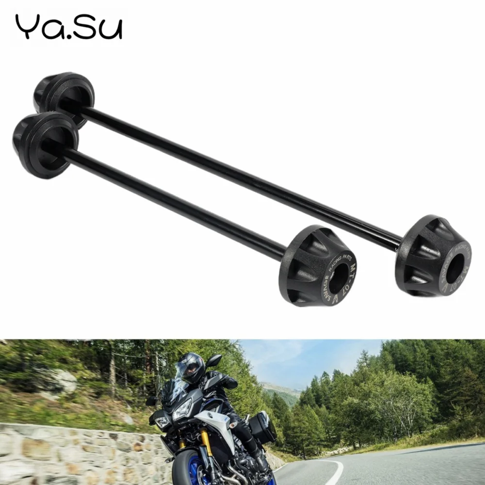 

Motorcycle Accessories Front and Rear Wheel Axle Anti-fall Rubber Protection Bar For Yamaha MT-07 FZ-07 14-23 XSR700 2016-2023