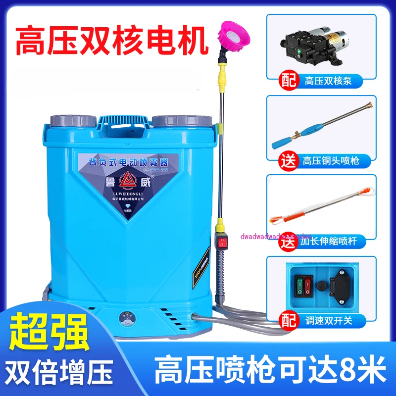 New high pressure double pump electric sprayer agricultural sprayer rechargeable