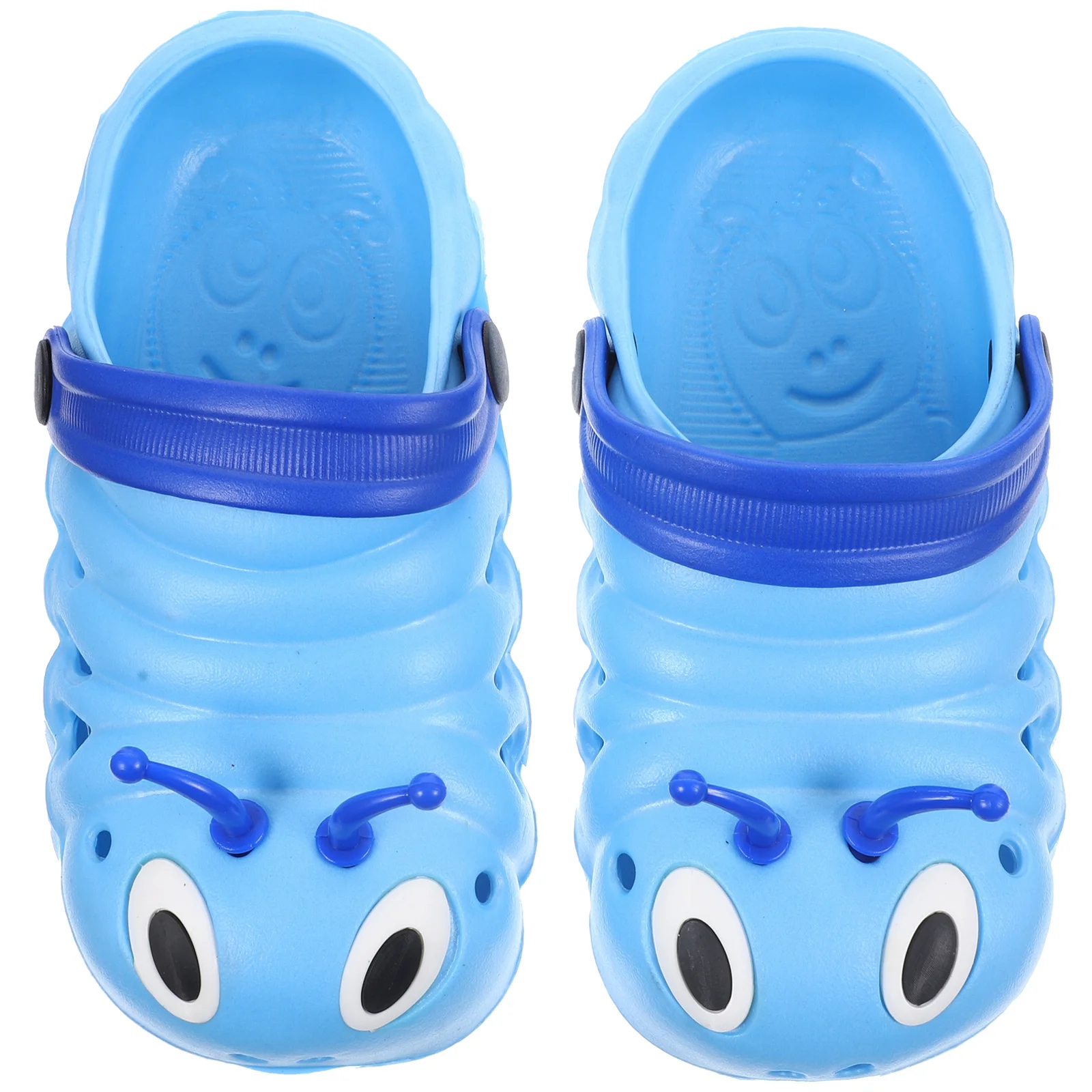 1 زوج صندل شاطئ الاطفال عدم الانزلاق شبشب صيفي للبنين بنات خفيفة الوزن تصميم مريح الأزرق حجم 27 طول 16 سنتيمتر