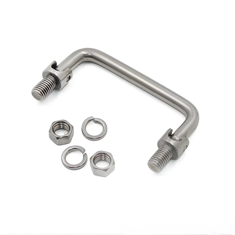 (Multiple Packs) Foldable Handle Made Of 304 Stainless Steel And Iron For Mechanical Heavy-Duty Handle Equipment Cabinet Doors