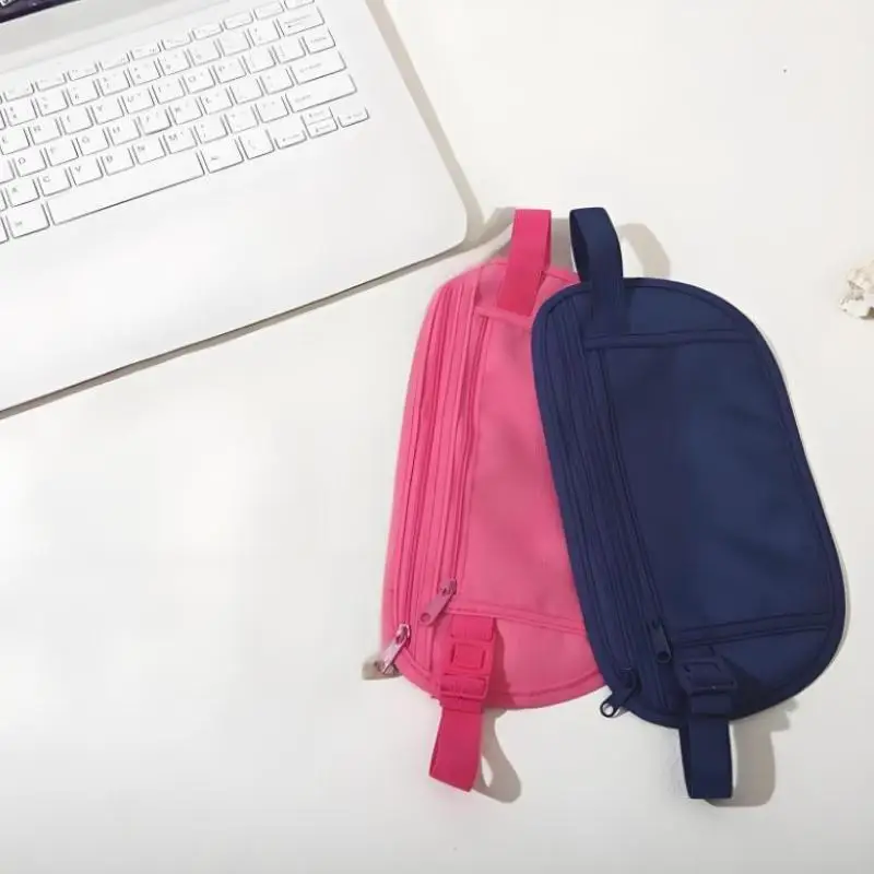 Universelle Anti-Diebstahl-Taschen für Mobiltelefone, Sport-Laufgürteltasche, Geldgürtel für Reisen, für Damen und Herren, schlanke, versteckte Reisebrieftasche – Detail 3