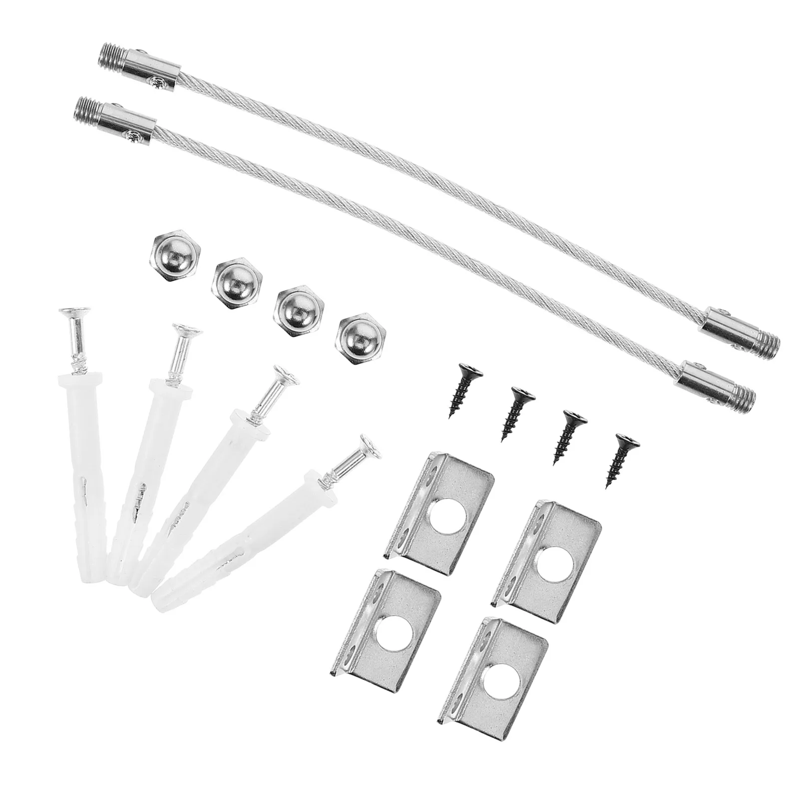 

2 Sets Anti-tip Furniture Anchors Baby Proofing Wall Safety Straps Strong Fixing Effects Dresser Anchor Bookshelf Cabinet Straps