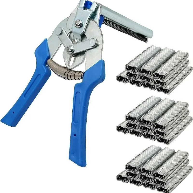 Fastening Clamp Installation Poultry Cage Pliers 600 Nails Chichen Rabbit Fox Bird Dog Kit Toolp35