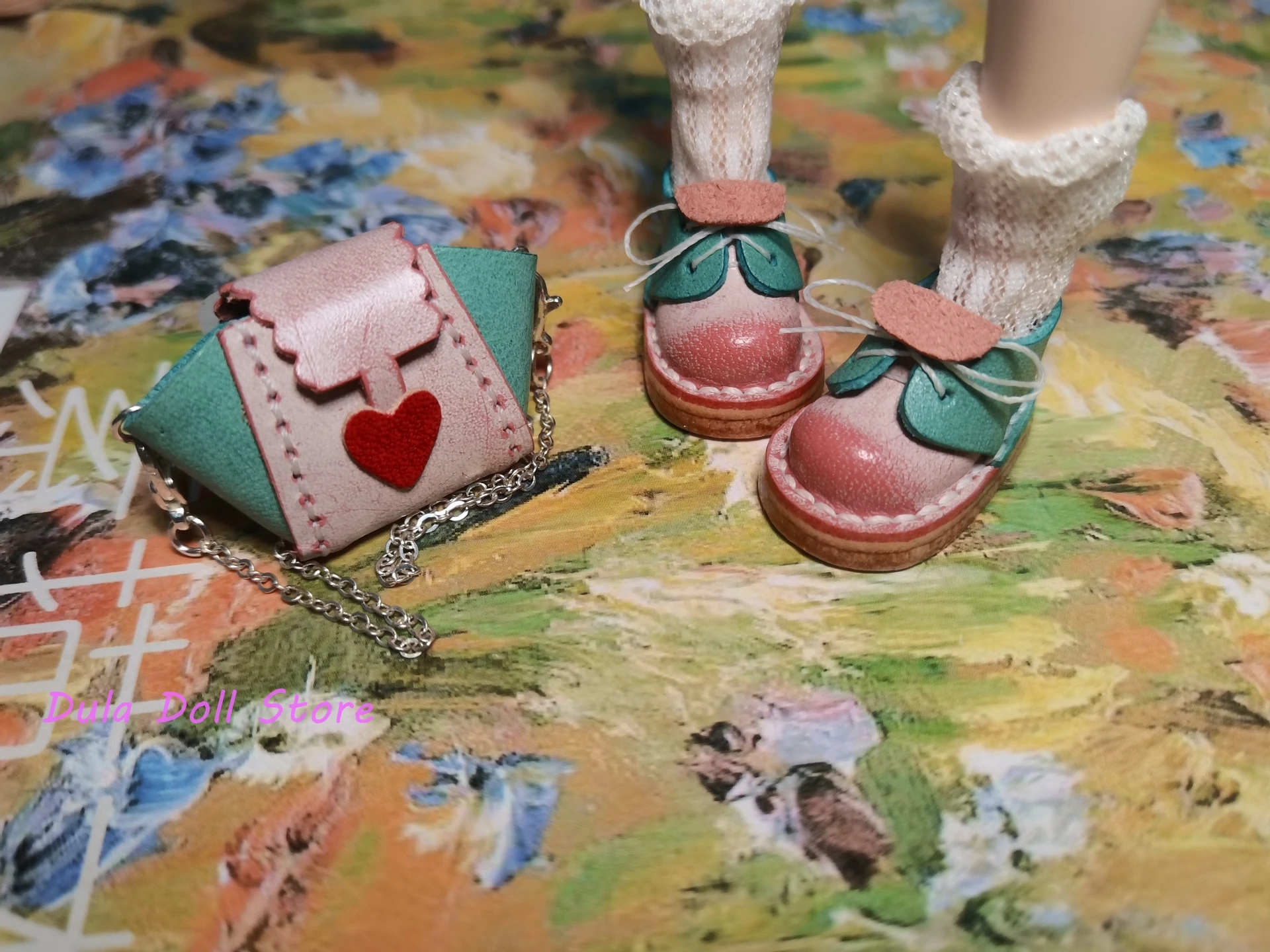 Dula boneca camada superior cor do couro retalhos sapatos blythe ob24 ob22 grande peixe corpo gl pequeno 6 bjd boneca acessórios