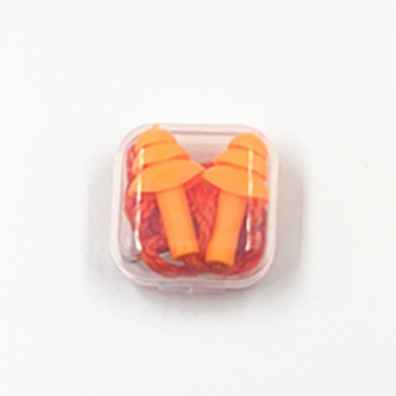 1Box Swimming Earplugs Outdoor Work Noise Reduction Earplug Silicone Soft Ear Plugs Protective for Sleep