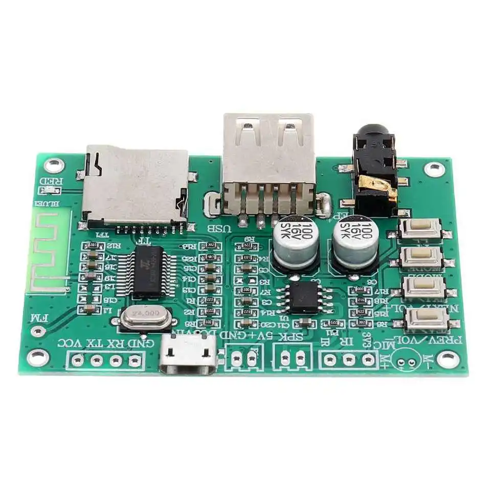 BT201 dual-mode 5.0 wireless receiving module lossless power amplifier board car speaker DIY headset TF card U disk