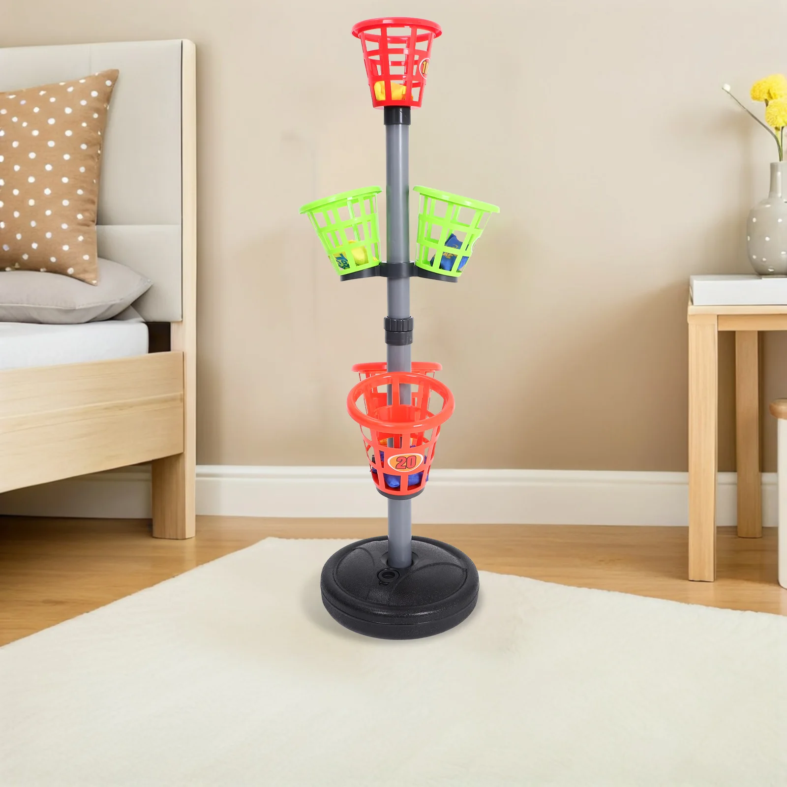 لعبة رمي كرة السلة على شكل حقيبة الرمل للأطفال والكبار في الأماكن المغلقة والخارجية، دلو رمي الهدف، المهارات الحركية التعليمية #4